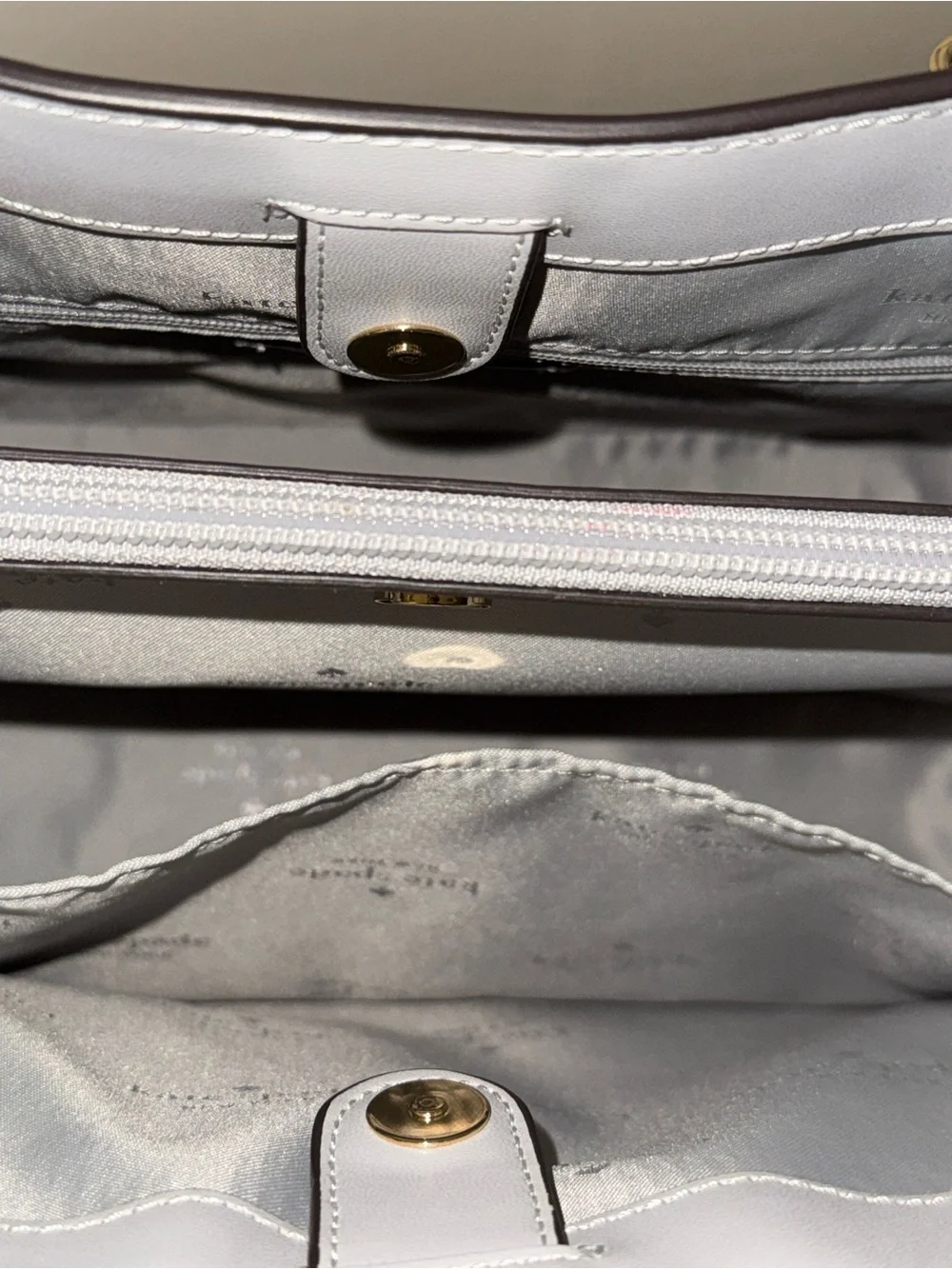 Kate Spade Women's Classic Light Gray Crossbody Bag EUC